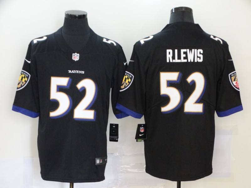 Men Baltimore Ravens #52 R Lewis Black Nike Vapor Untouchable Stitched Limited NFL Jerseys 7->tampa bay buccaneers->NFL Jersey
